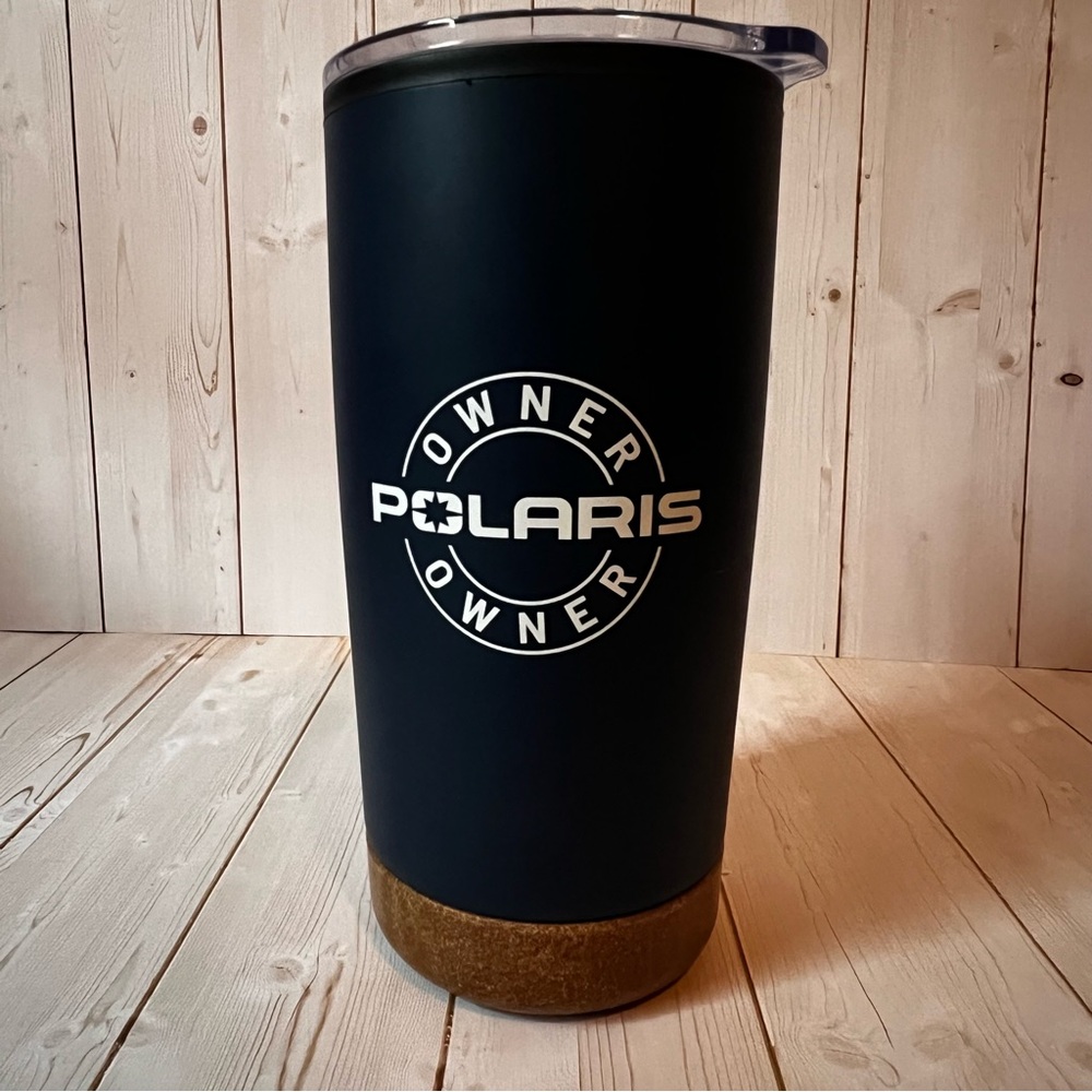 Polaris Black Tumbler with Cork Base